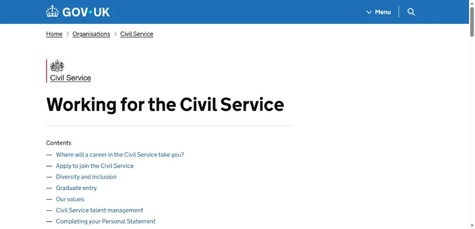 Civil Service Jobs — Official Civil Service recruitment page