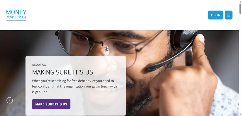 Money Advice Trust — Official website screenshot