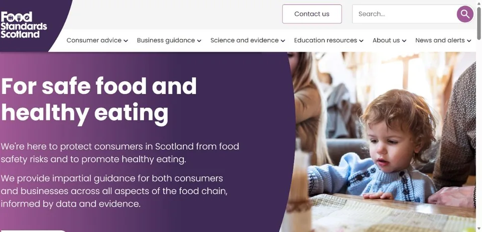 Food Standards Scotland — Official website screenshot