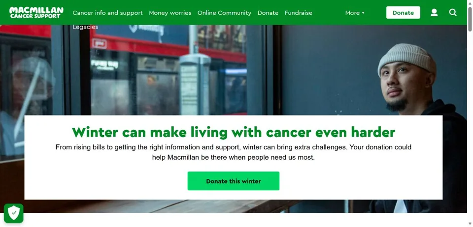 Macmillan Cancer Support — Official website screenshot