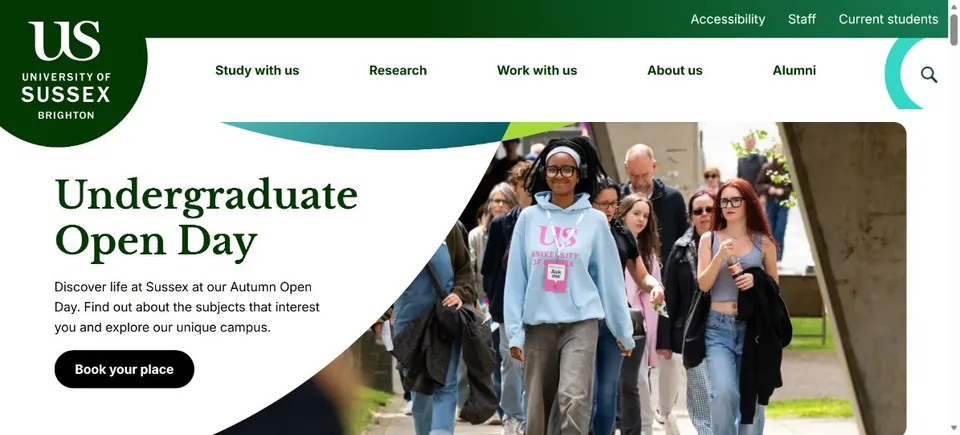 University of Sussex — Official website screenshot