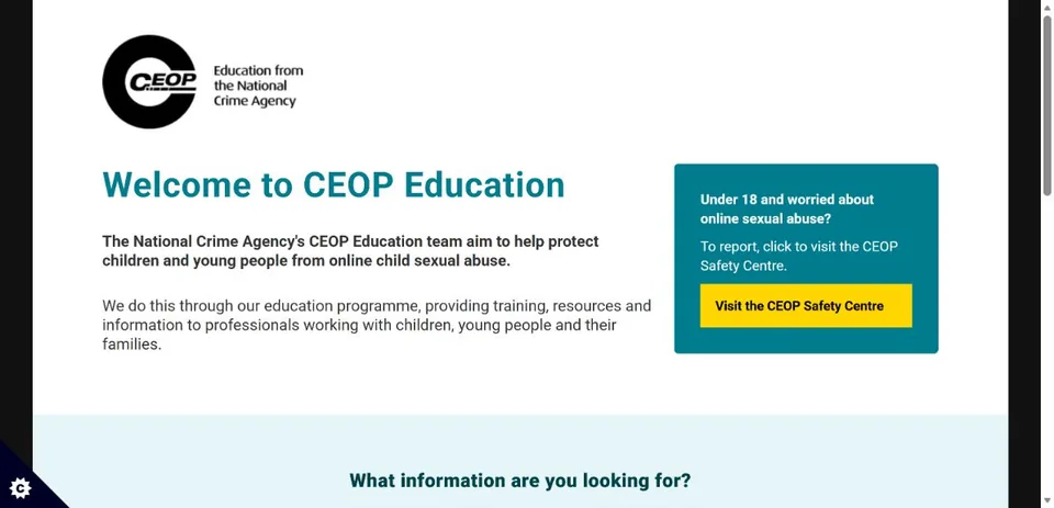 CEOP Education — Official website screenshot