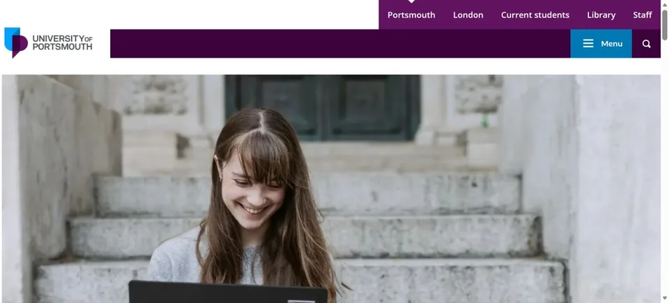 University of Portsmouth — Official website screenshot