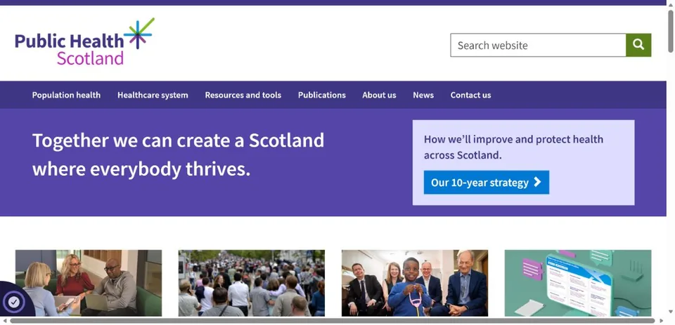 Public Health Scotland — Official website screenshot