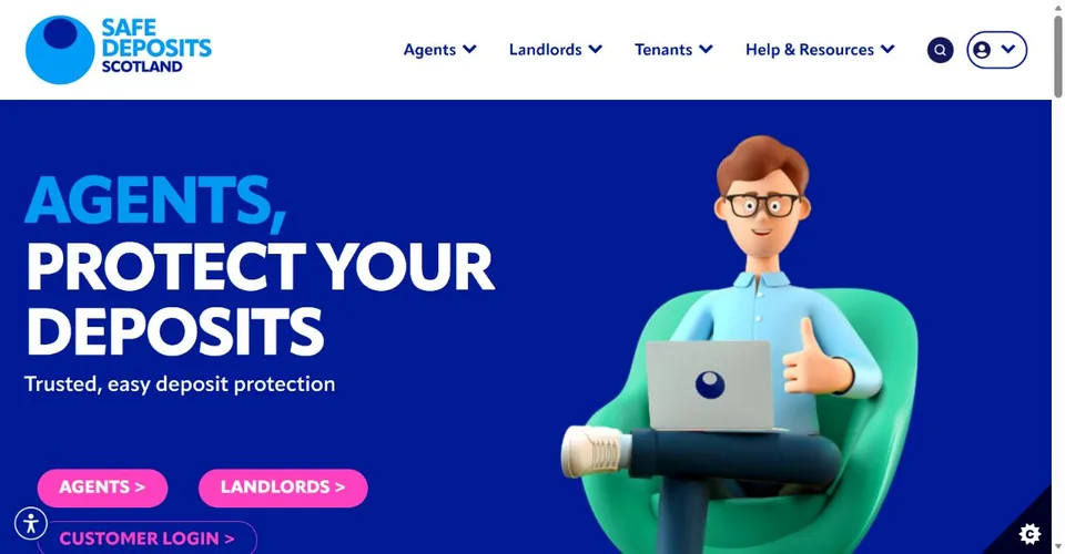 SafeDeposits Scotland — Official website screenshot