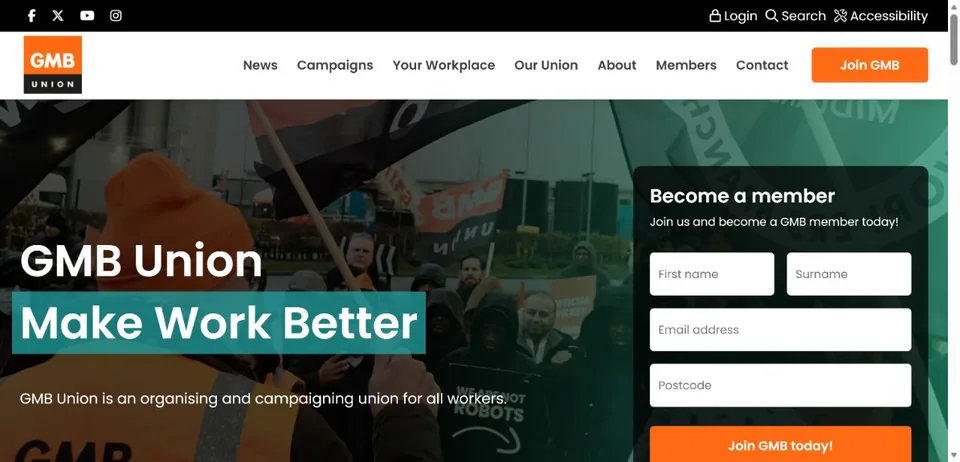 GMB — Official website screenshot