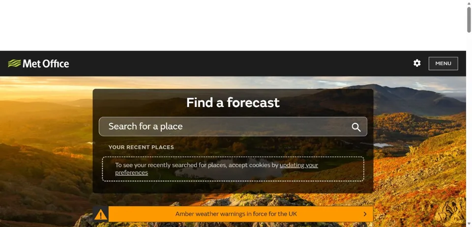 Met Office — Official website screenshot