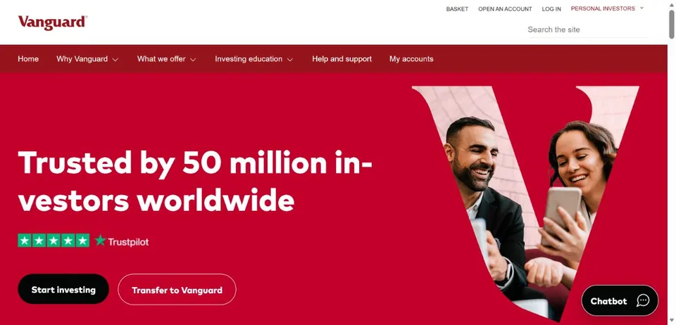 Vanguard UK Investor — Official website screenshot