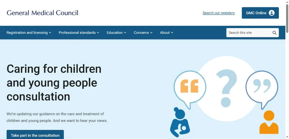 General Medical Council — Official website screenshot