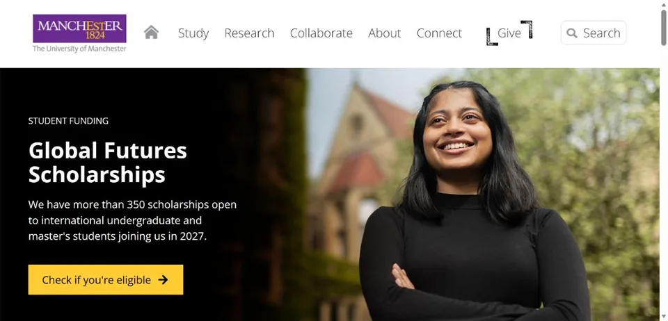 University of Manchester — Official website screenshot