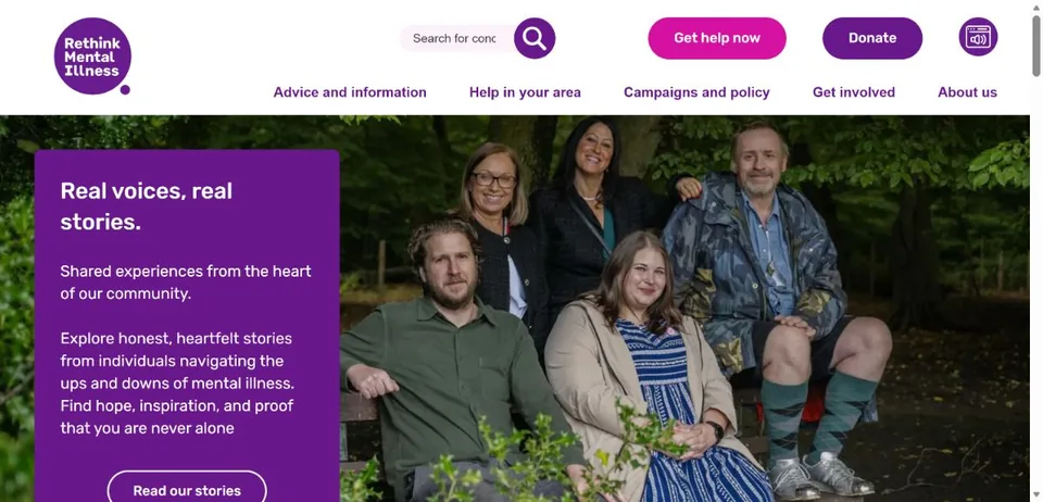 Rethink Mental Illness — Official website screenshot