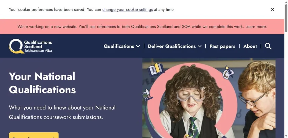 Qualifications Scotland — Official website screenshot