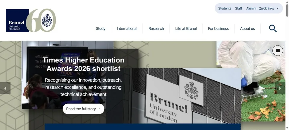 Brunel University of London — Official website screenshot