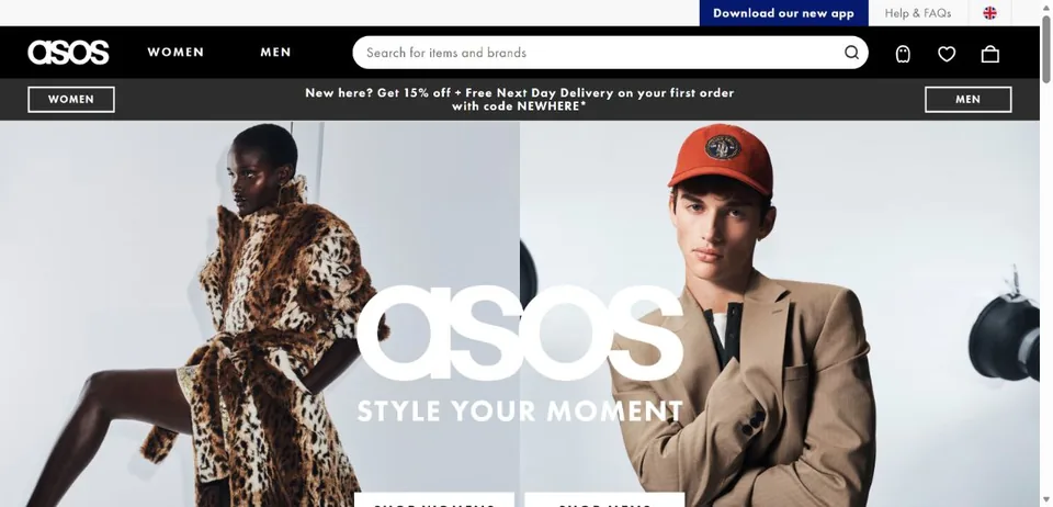 ASOS — Official website screenshot