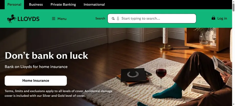 Lloyds Bank — Official website screenshot