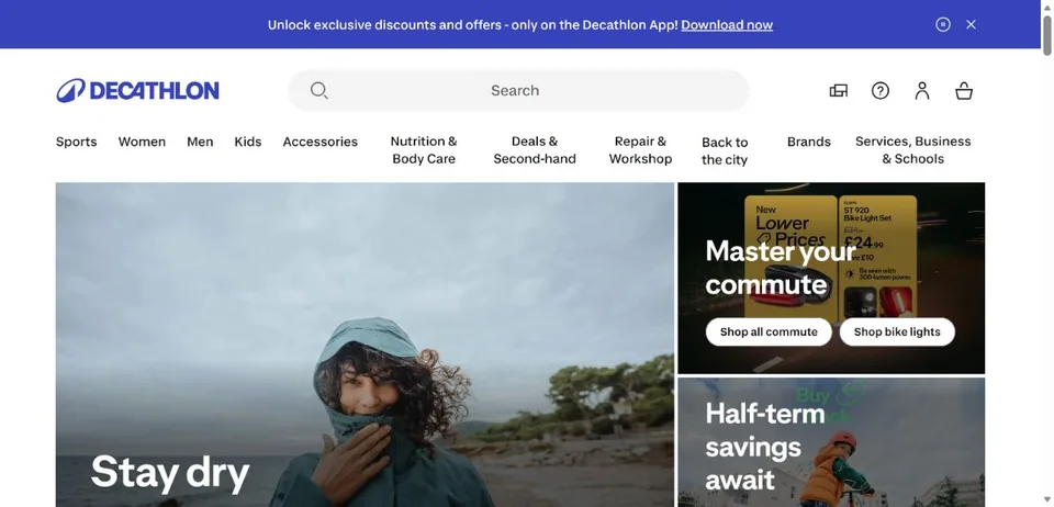 Decathlon UK — Official website screenshot