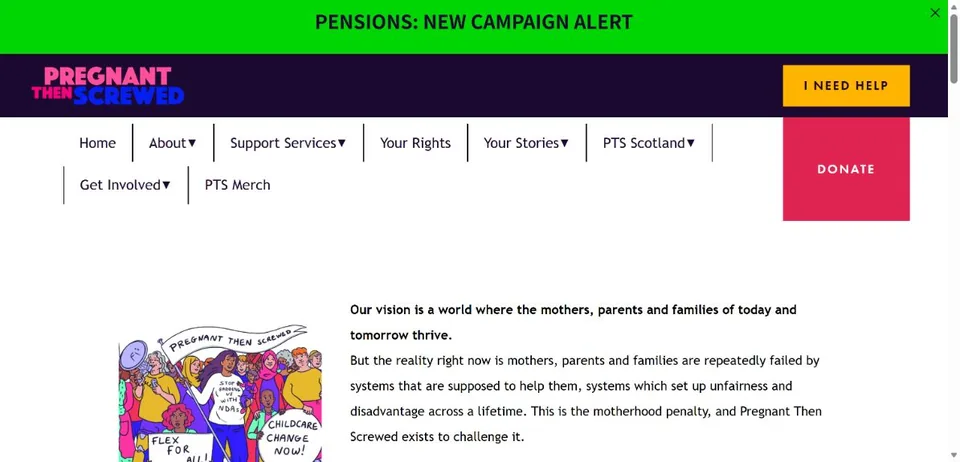 Pregnant Then Screwed — Official website screenshot