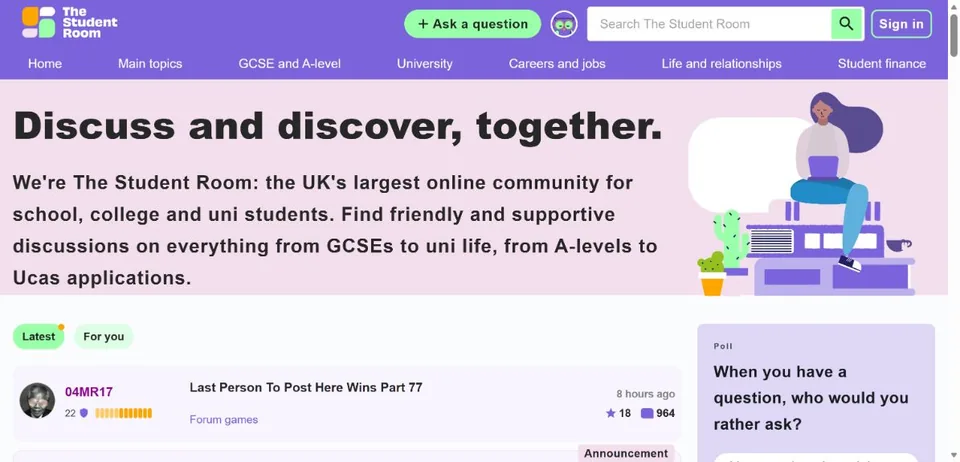 The Student Room — Official website screenshot