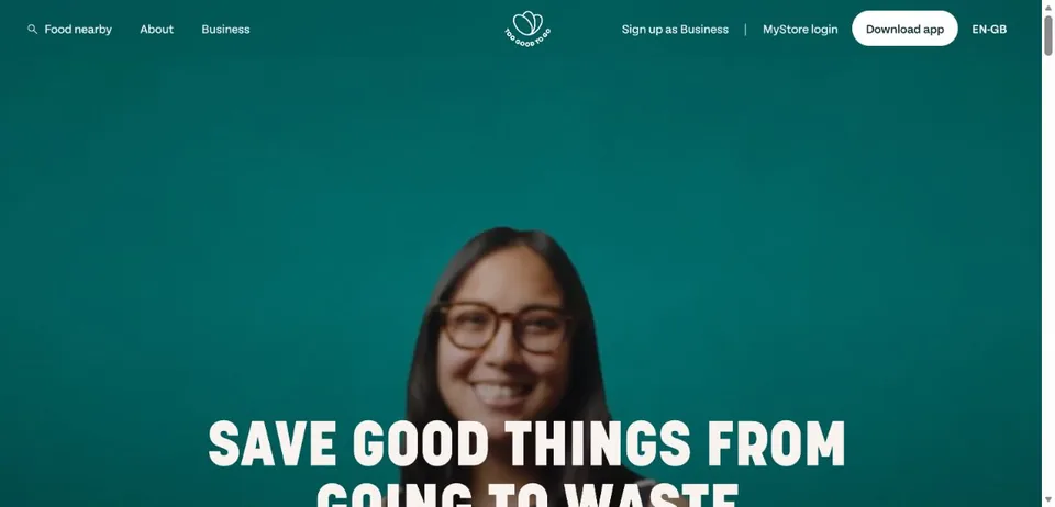 Too Good To Go UK — Official website screenshot