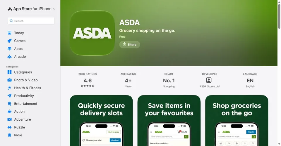 Asda — Official UK App Store page · ASDA