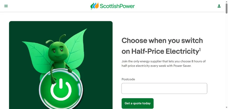 ScottishPower — Official website screenshot
