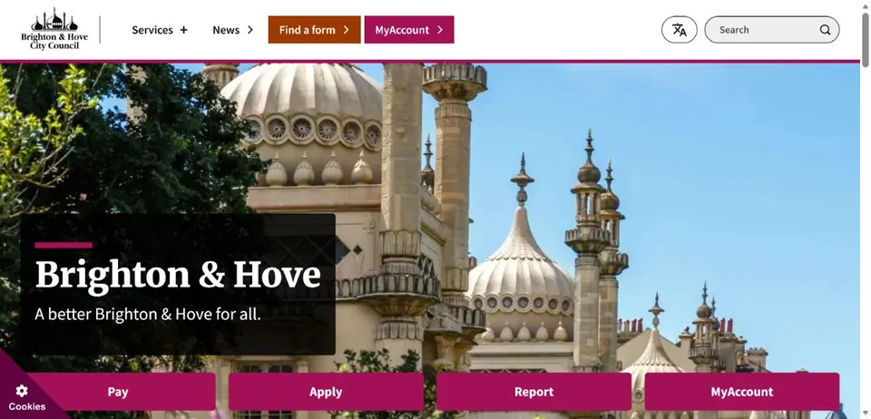 Brighton & Hove City Council — Official website screenshot