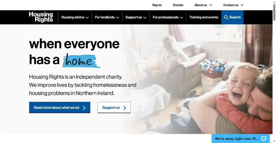 Housing Rights NI — Official website screenshot