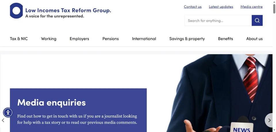Low Incomes Tax Reform Group — Official website screenshot