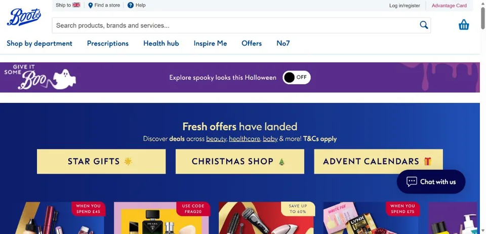 Boots — Official website screenshot