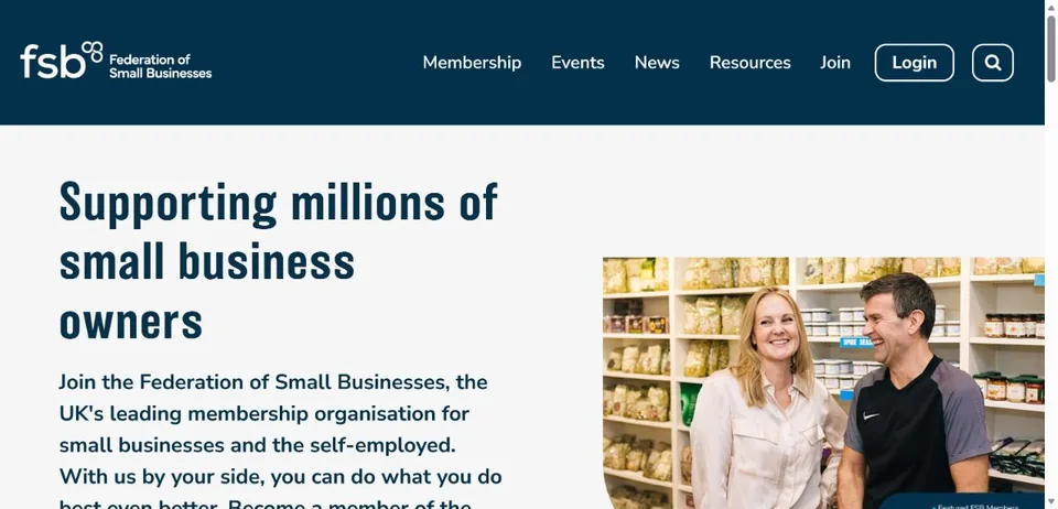 Federation of Small Businesses — Official website screenshot