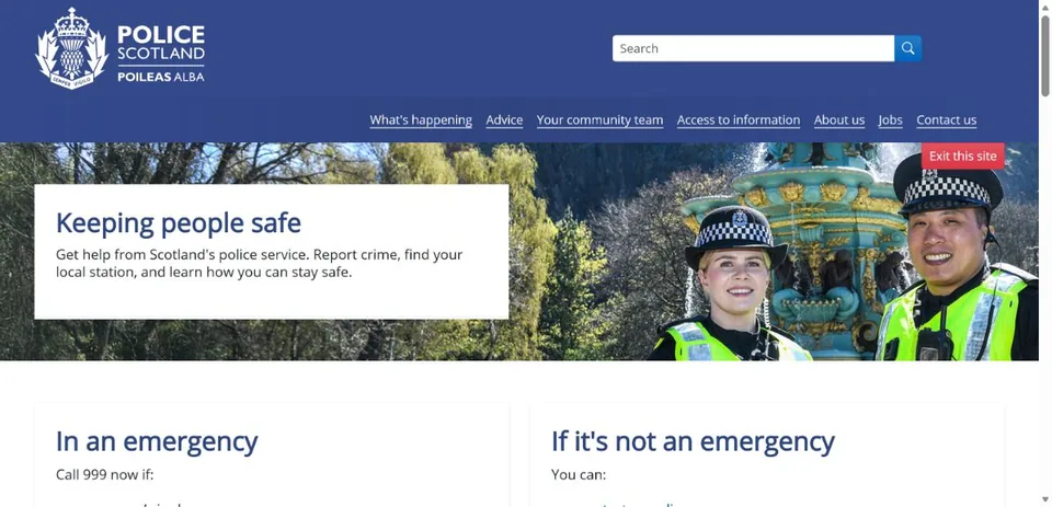 Police Scotland — Official website screenshot