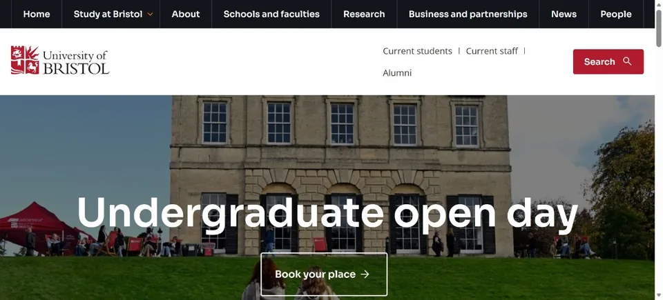 University of Bristol — Official website screenshot