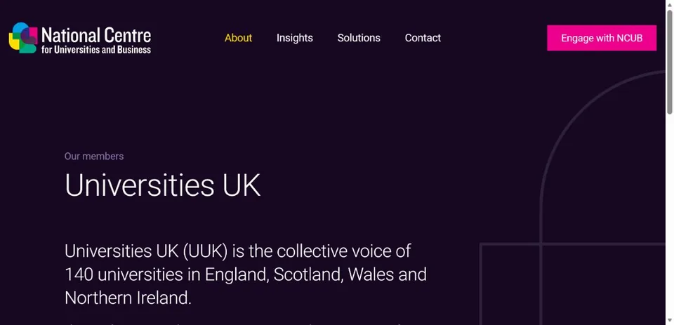 Universities UK — NCUB member profile for Universities UK
