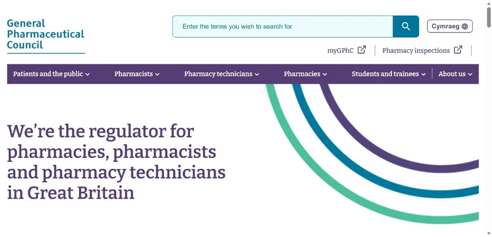 General Pharmaceutical Council — Official website screenshot