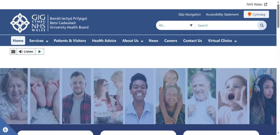 Betsi Cadwaladr University Health Board — Official website screenshot