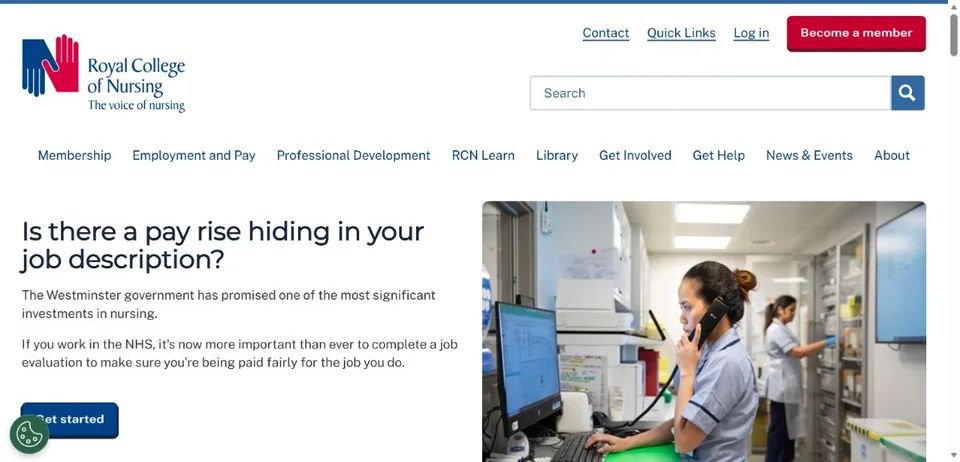 Royal College of Nursing — Official website screenshot