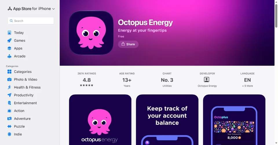 Octopus Energy — Official UK App Store page · Octopus Energy