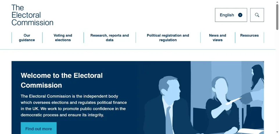 Electoral Commission — Official website screenshot