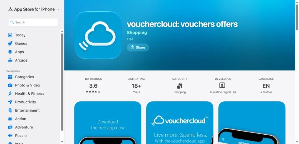 Vouchercloud — Official UK App Store page · vouchercloud: vouchers offers