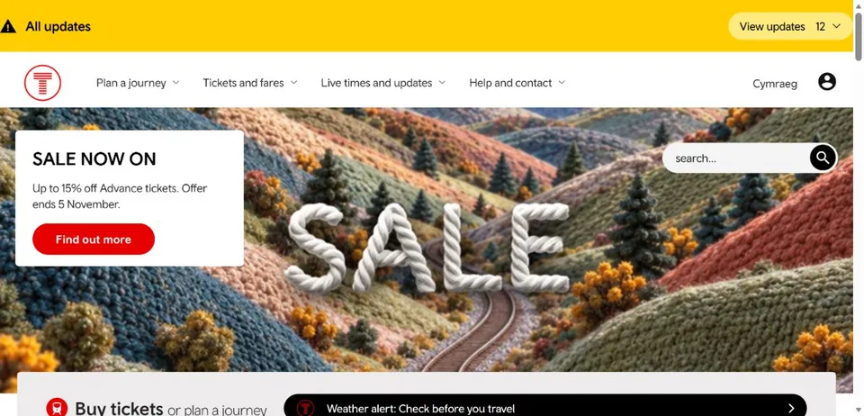 Transport for Wales — Official website screenshot
