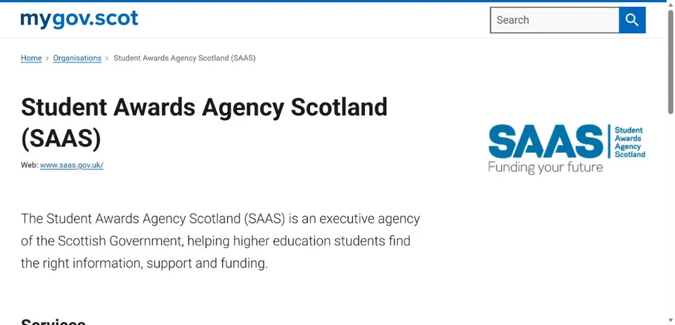 Student Awards Agency Scotland — Official Scottish Government SAAS profile