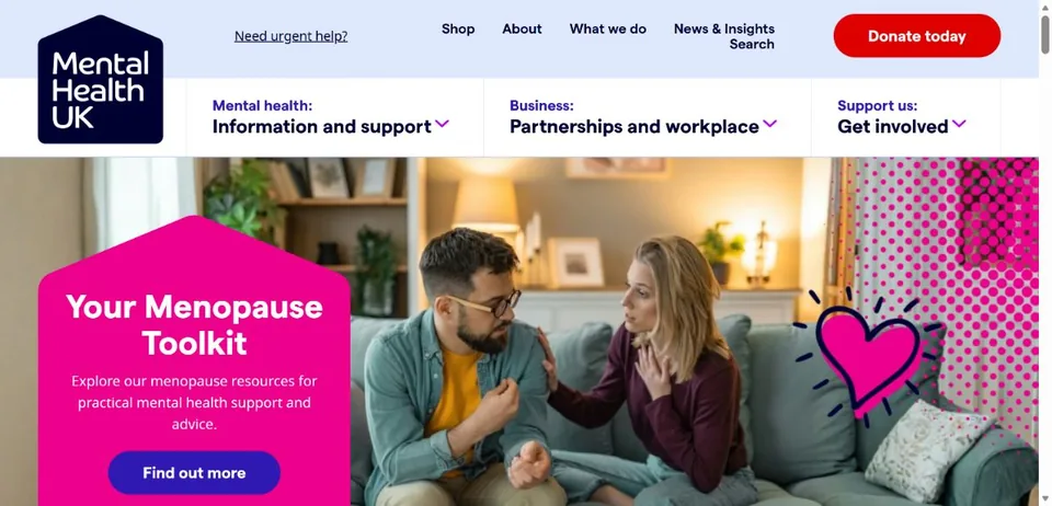 Mental Health UK — Official website screenshot