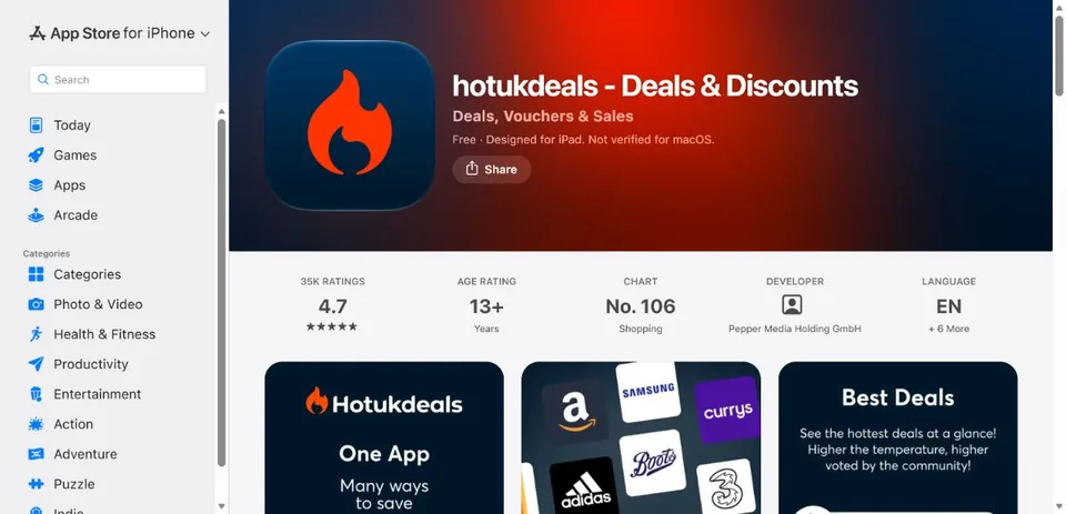 HotUKDeals — Official UK App Store page · hotukdeals - Deals & Discounts