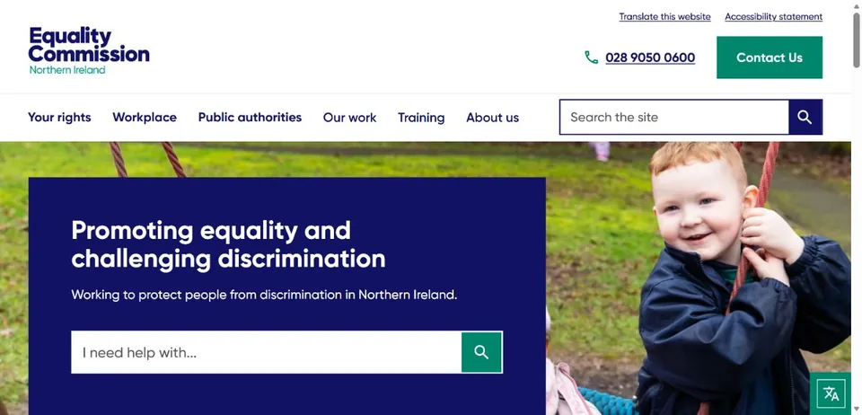 Equality Commission for Northern Ireland — Official website screenshot