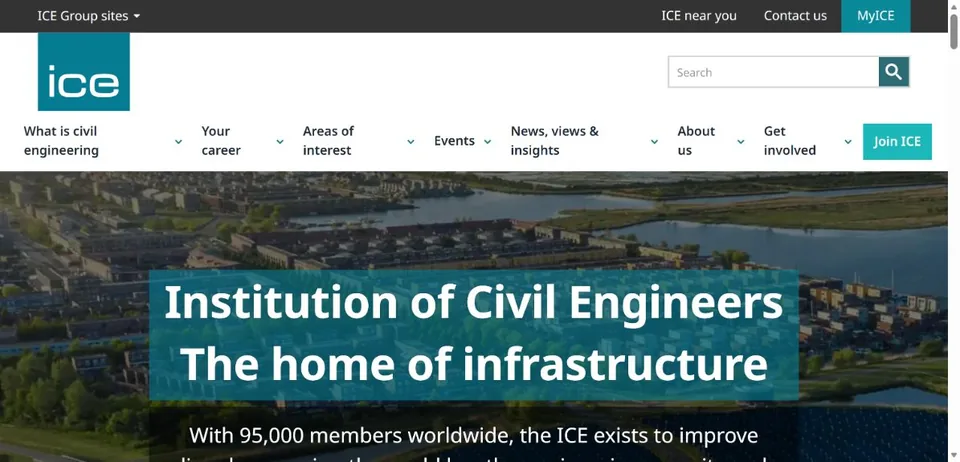 Institution of Civil Engineers — Official website screenshot