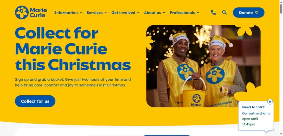 Marie Curie — Official website screenshot