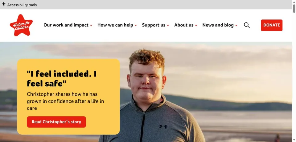 Action for Children — Official website screenshot
