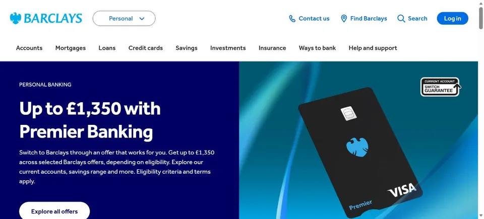 Barclays — Official website screenshot
