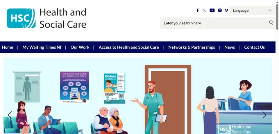 Health and Social Care NI — Official website screenshot