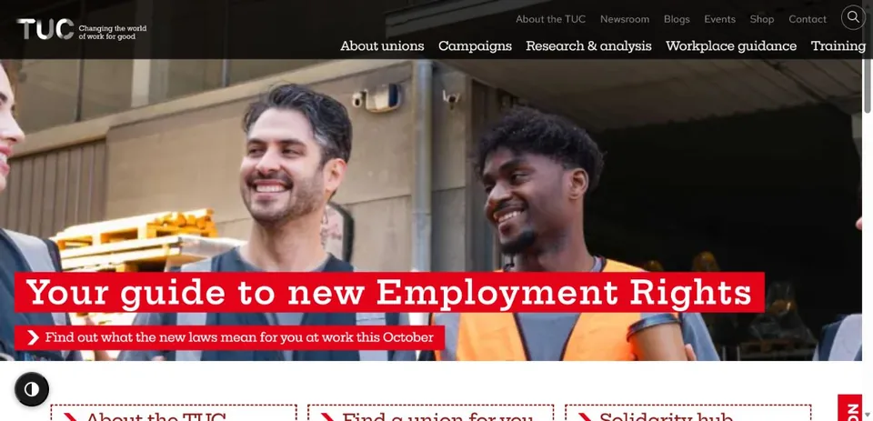 TUC — Official website screenshot